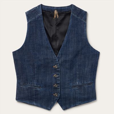 Stretch Denim Vest - Dark Wash - Women&#39;s - Stetson