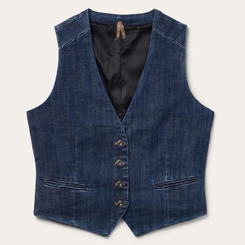 Stretch Denim Vest - Dark Wash - Women's - Stetson