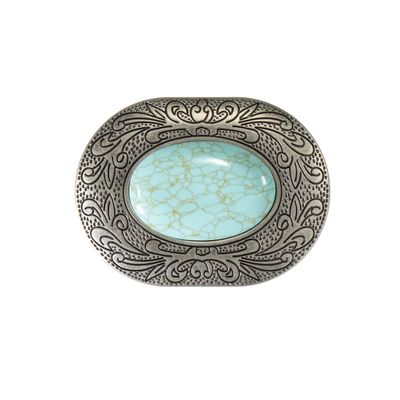 Oval Turquoise Stone Belt Buckle