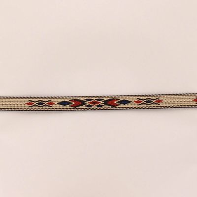 1/2&quot; Tapestry Ribbon Hatband with Horsehair Tassels - Black - Twister