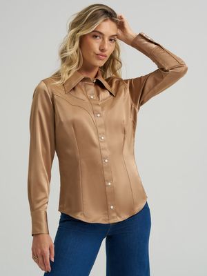 Wrangler x Lainey Wilson Glam Satin Western Snap Shirt