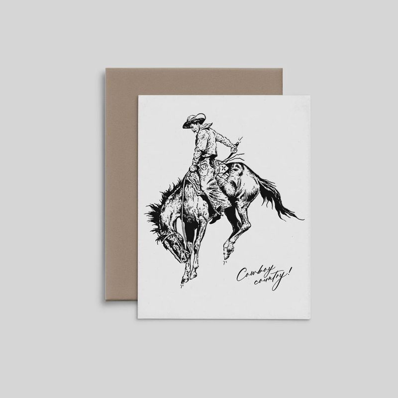 Cowboy No. 1 - Letterpress Greeting Card - R. Rebellion