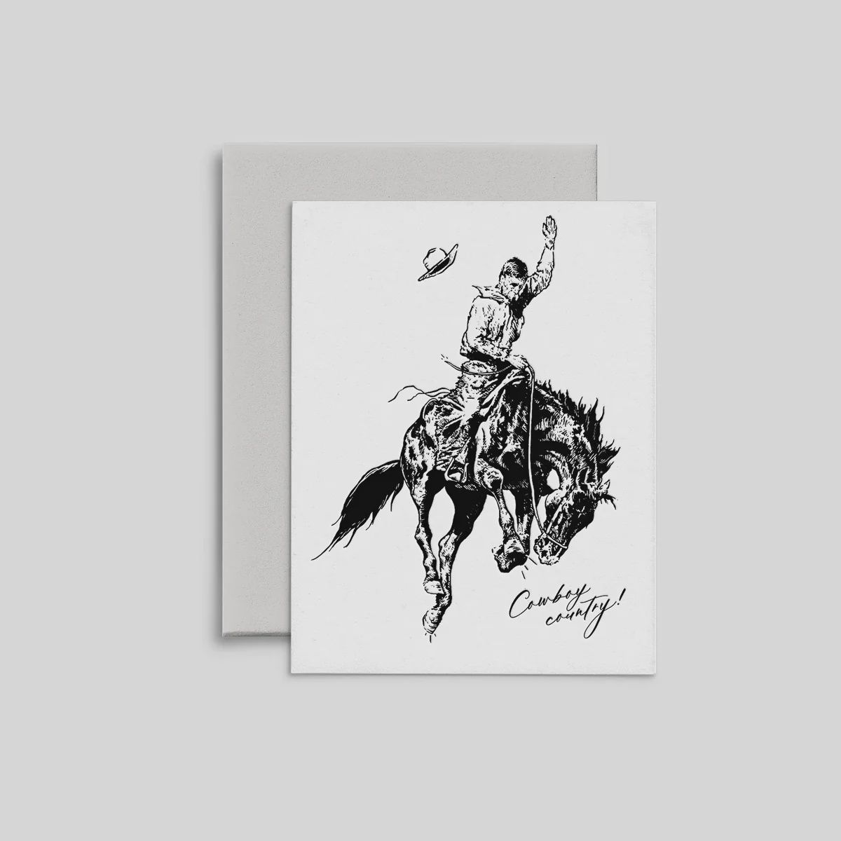 Cowboy No.2 - Letterpress Greeting Card - R. Rebellion