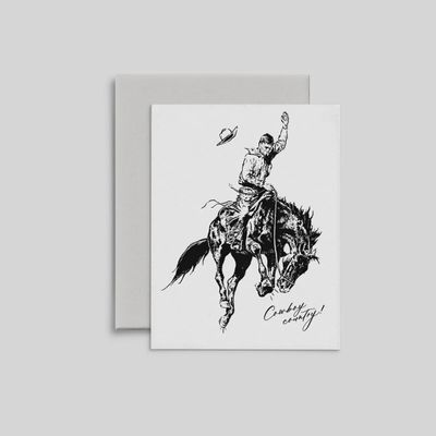 Cowboy No.2 - Letterpress Greeting Card - R. Rebellion