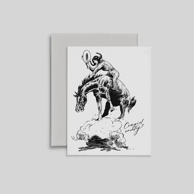Cowgirl No. 1 - Letterpress Greeting Card - R. Rebellion