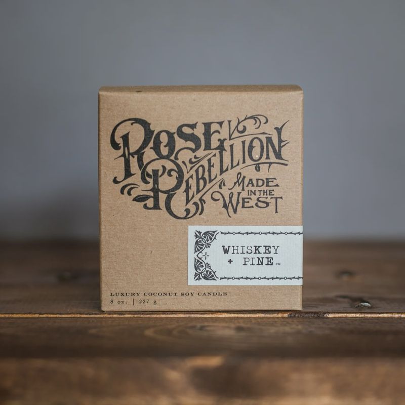 Whiskey + Pine Candle 8 oz. - R. Rebellion
