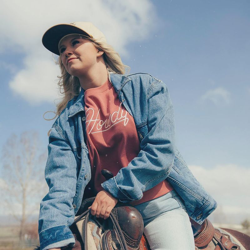 Howdy Drop Should Sweatshirt - Dusty Mauve