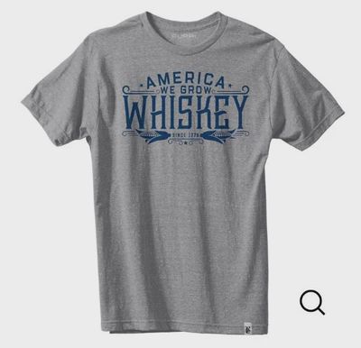 America We Grow Whiskey Tee - Gray - Rural Cloth