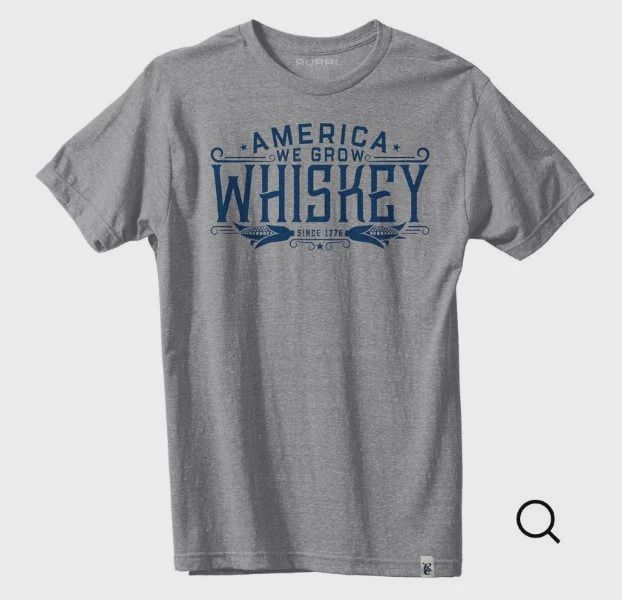 America We Grow Whiskey Tee - Gray - Rural Cloth