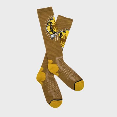 Lucky Bucking Cowgirl Tan Socks - Lucky Chuck