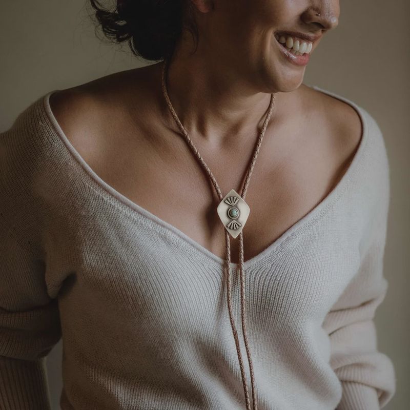 Rimini Bolo Tie - Natural - Commonform