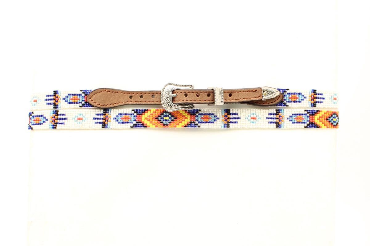 3/8&quot; Brightly Beaded Hatband with Silver Buckle - M&amp;F Western