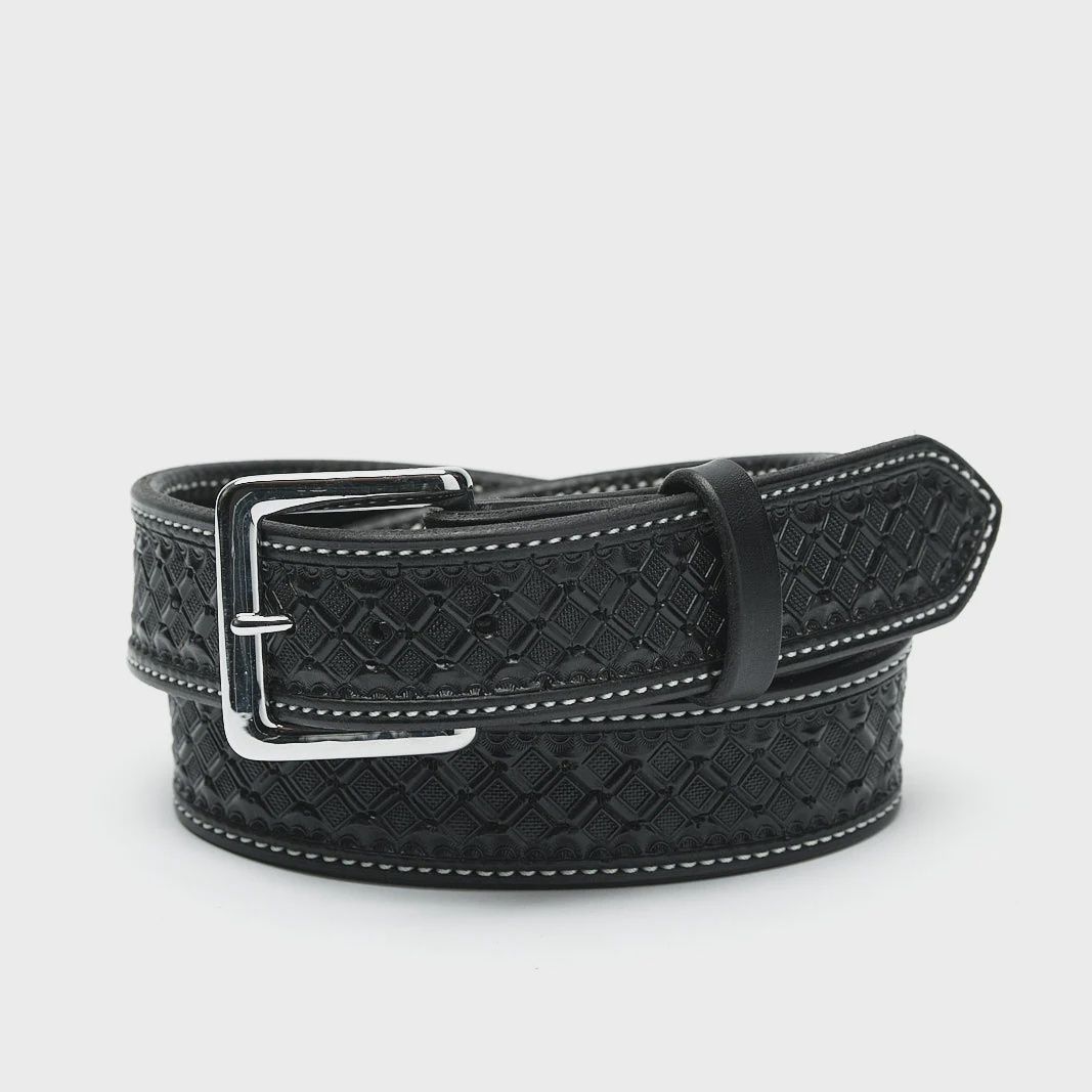 Black Waffle Belt - Texas Saddlery