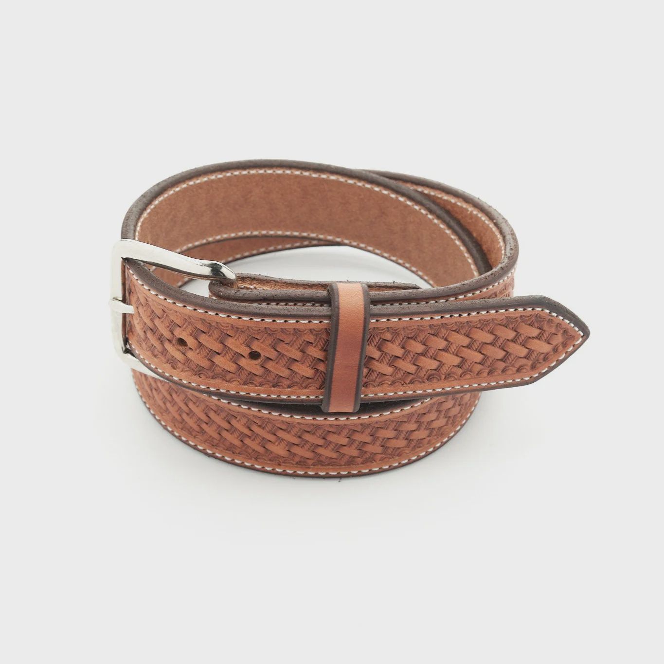 Natural Basket Belt - Texas Saddlery