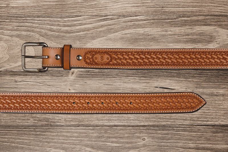 Natural Basket Belt - Texas Saddlery