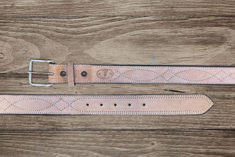 Natural Roughout Gunfighter Belt - Texas Saddlery