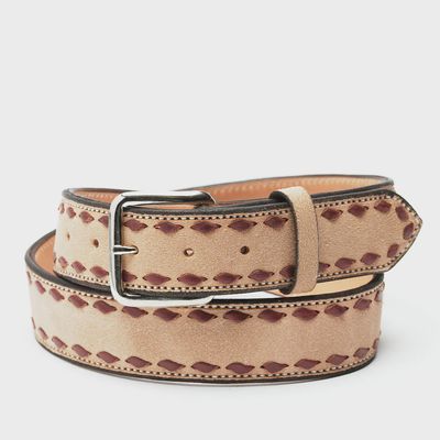 Roughout Buckstitch Belt - Texas Saddlery