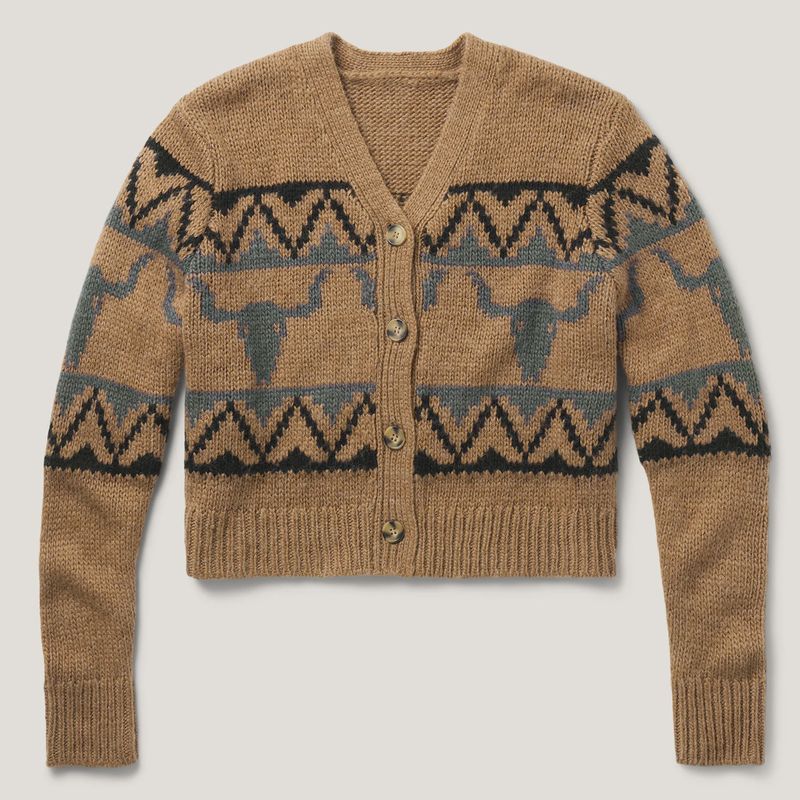 Steer Head Cropped Cardigan - Stetson