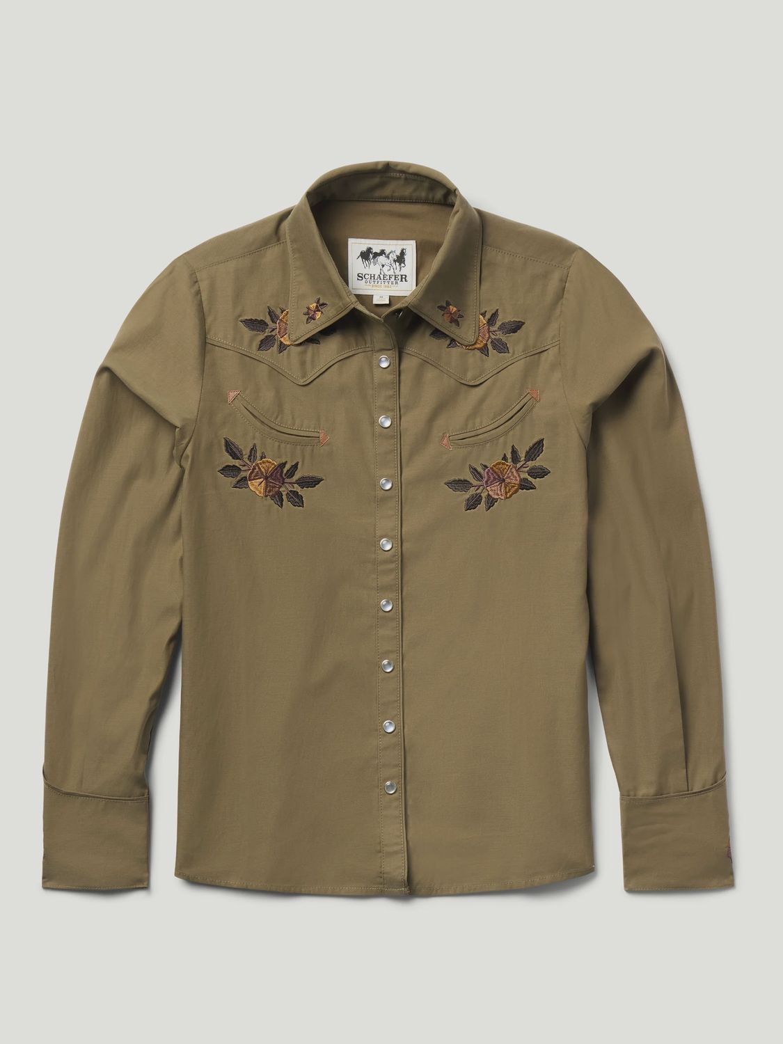 Embroidered Snap Shirt - Chestnut - Women&#39;s - Schaefer Outfitter
