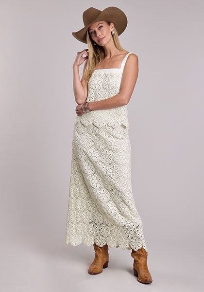 Novelty Solid Crochet Midi Length Skirt - Women&#39;s - Stetson
