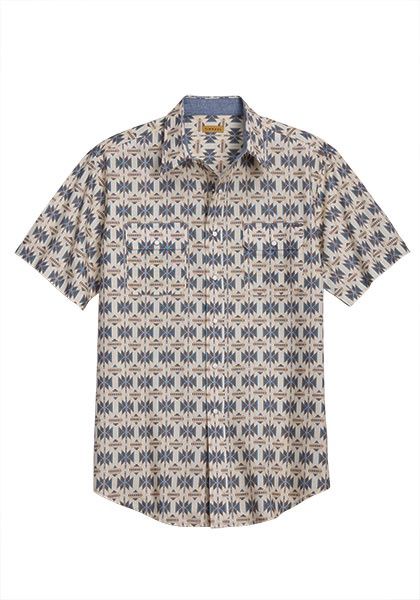 Serape Print/S/S Shirt/Tin Haul Y/D Allover Print - Men&#39;s - Stetson