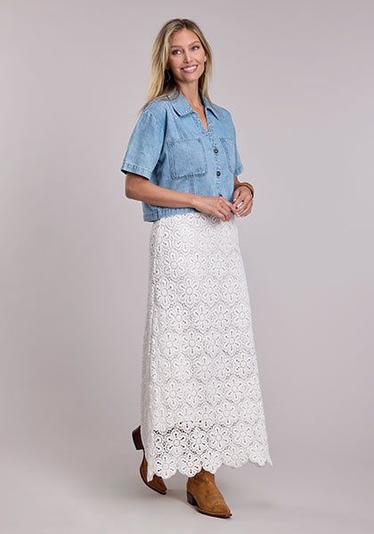 Denim Patch Pocket Crop Top