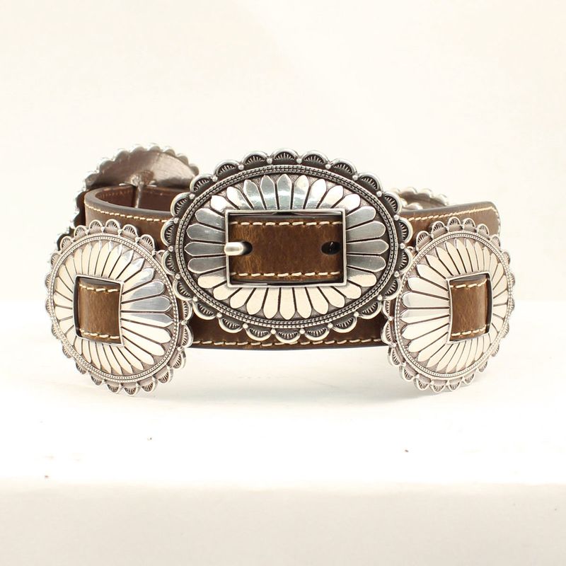 Oval Floral Concho Belt