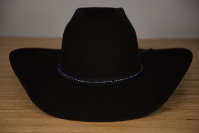 Lapis Bead Slider Hatband