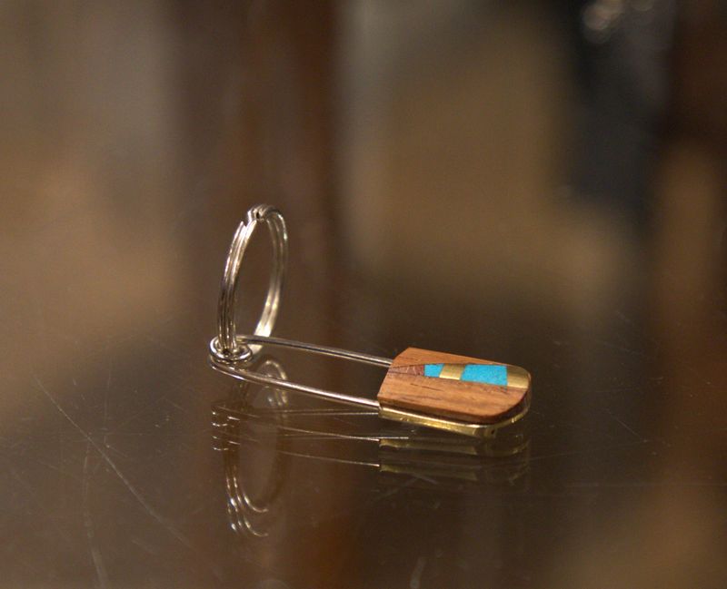 Vintage Inlay Bag Charm