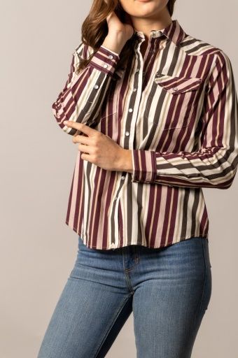 Kai L/S Shirt - Women's - Kimes Ranch, Colour: MAROON, Size: S