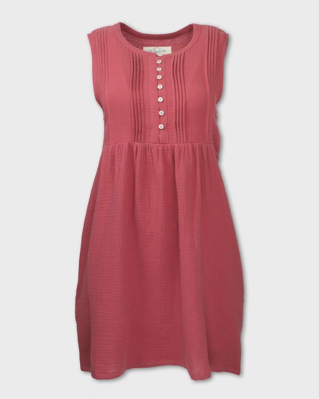 Gauze Dress Red - Women's - Purnell