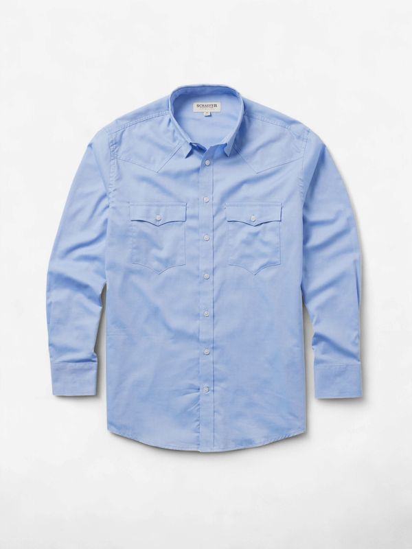 Classic Western Pinpoint Button Down - Blue