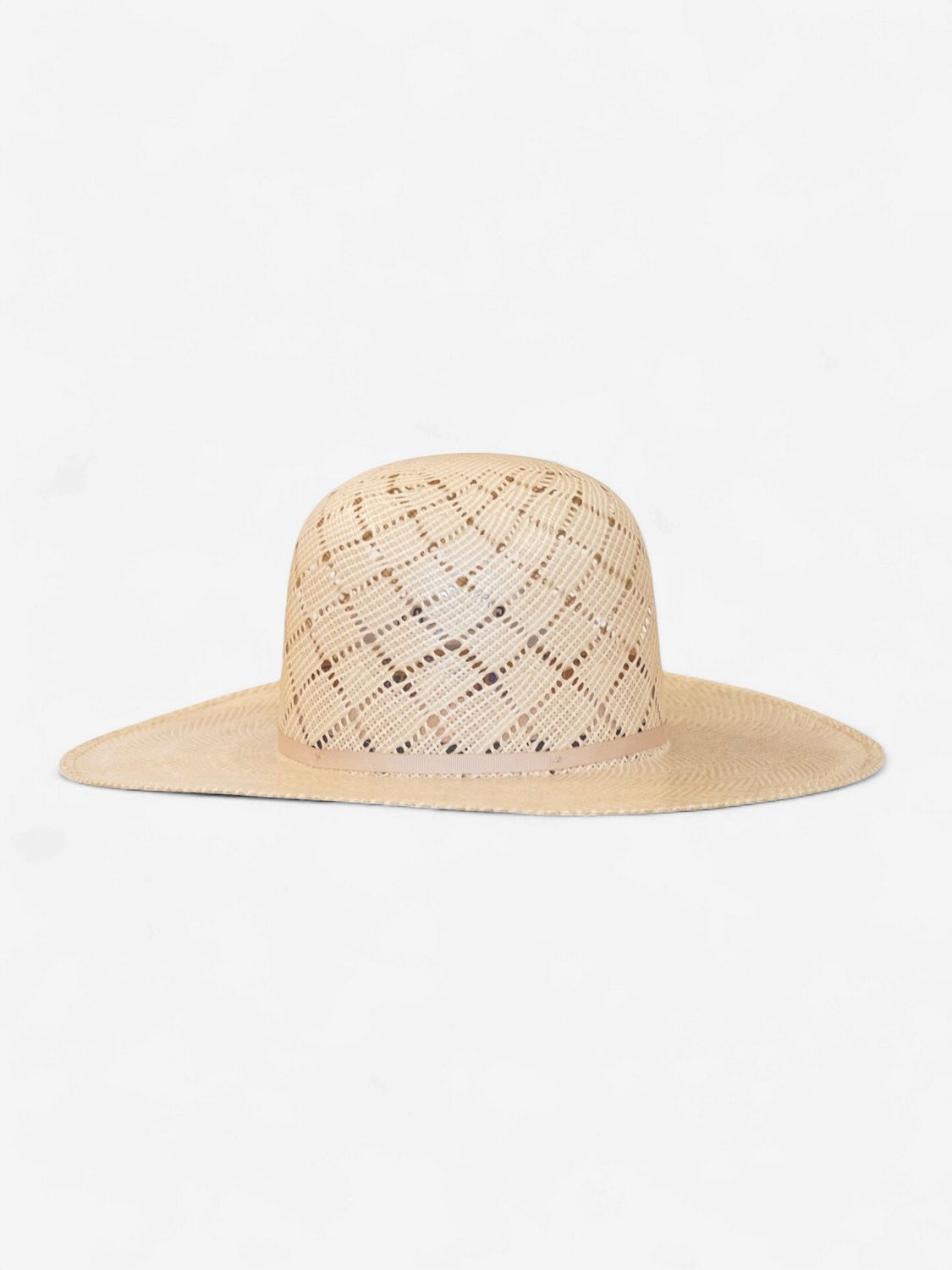 Patchwork Tan Straw- Bigger Hats