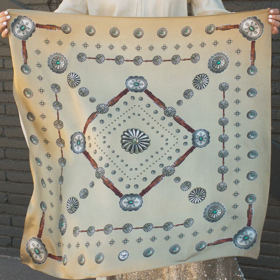 Fringe Scarves Flagstaff, COLOR: Antique Tan, Size: Long Tall 35" X 35"