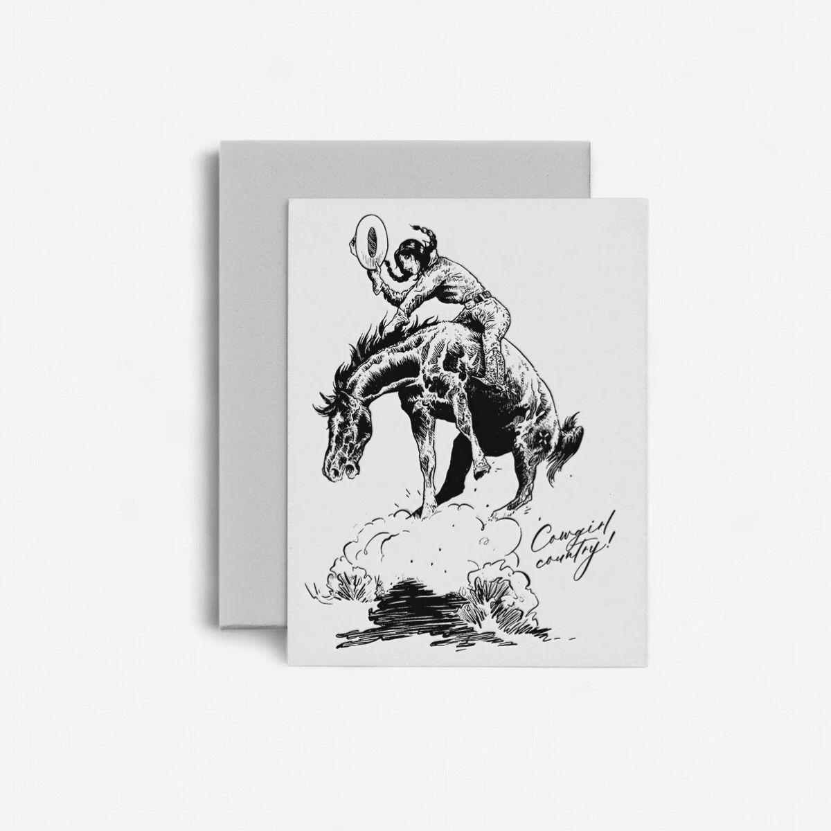 Cowgirl No. 1 - Letterpress Greeting Card - R. Rebellion