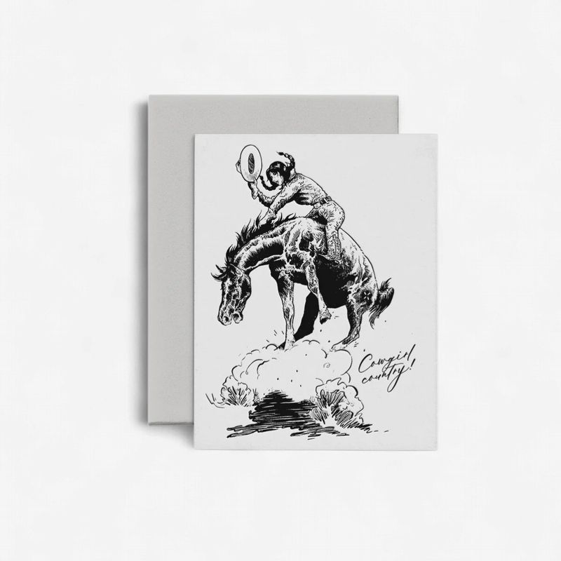 Cowgirl No. 1 - Letterpress Greeting Card - R. Rebellion