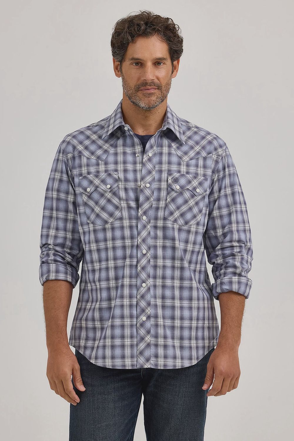 Stonewash Blue Long Sleeve Shirt - Wrangler Men's
