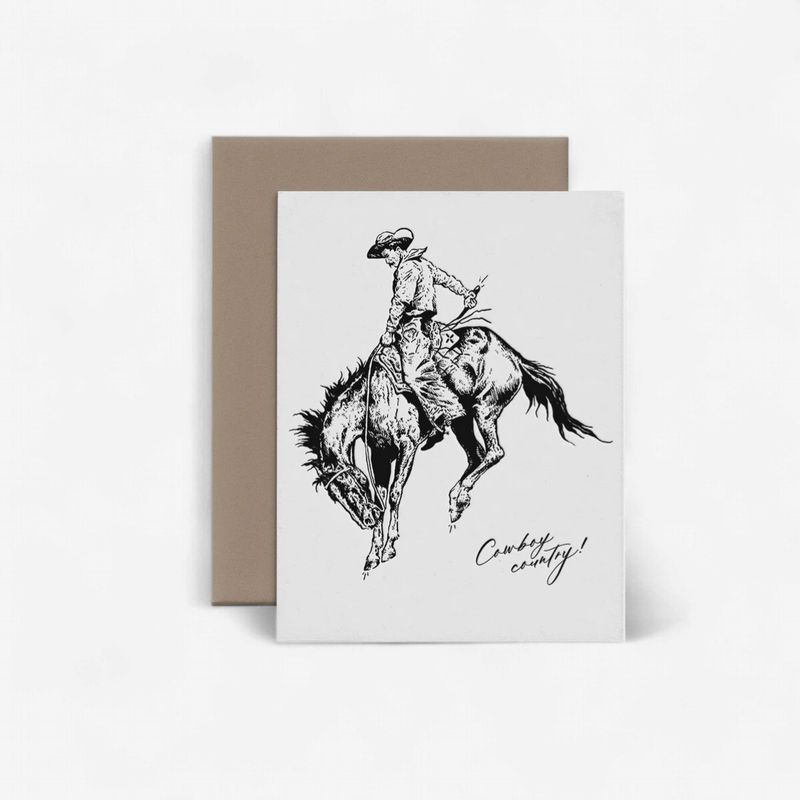Cowboy No. 1 - Letterpress Greeting Card - R. Rebellion