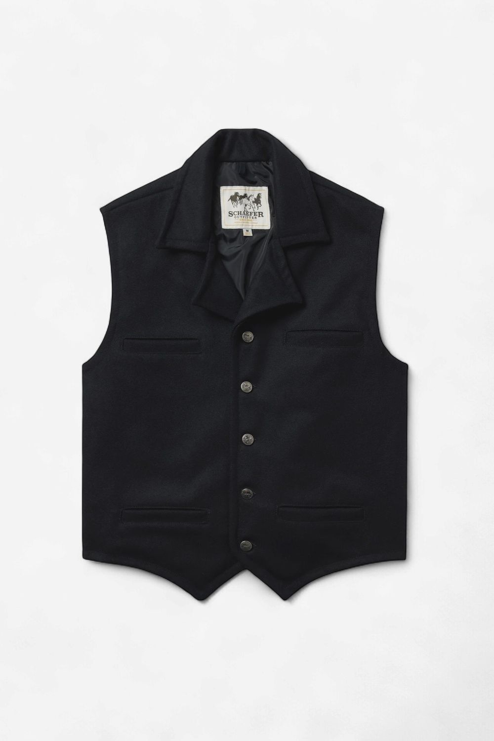 Cattle Baron Wool Vest - Black - Schaefer Outfitter