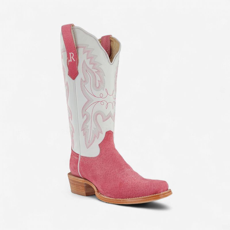 R. Watson Women's Rose Boar Winter White Boot