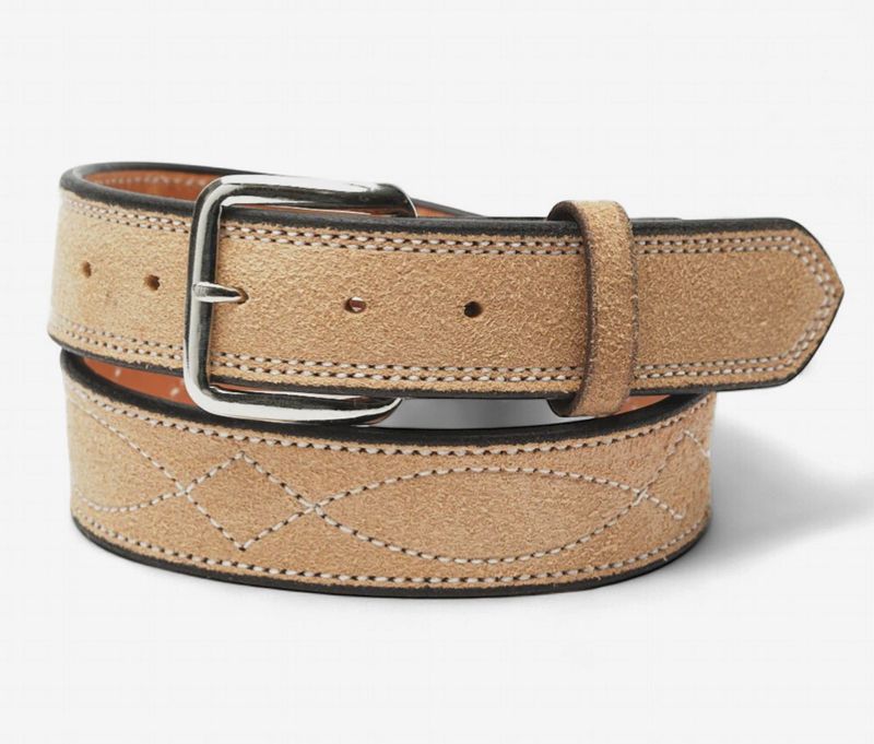 Natural Roughout Gunfighter Belt - Texas Saddlery