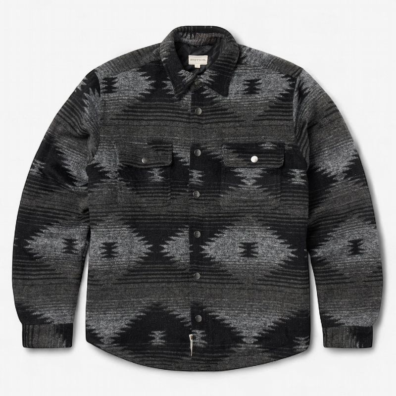Wool Blend Aztec Flannel Jacket - Men's - Stetson