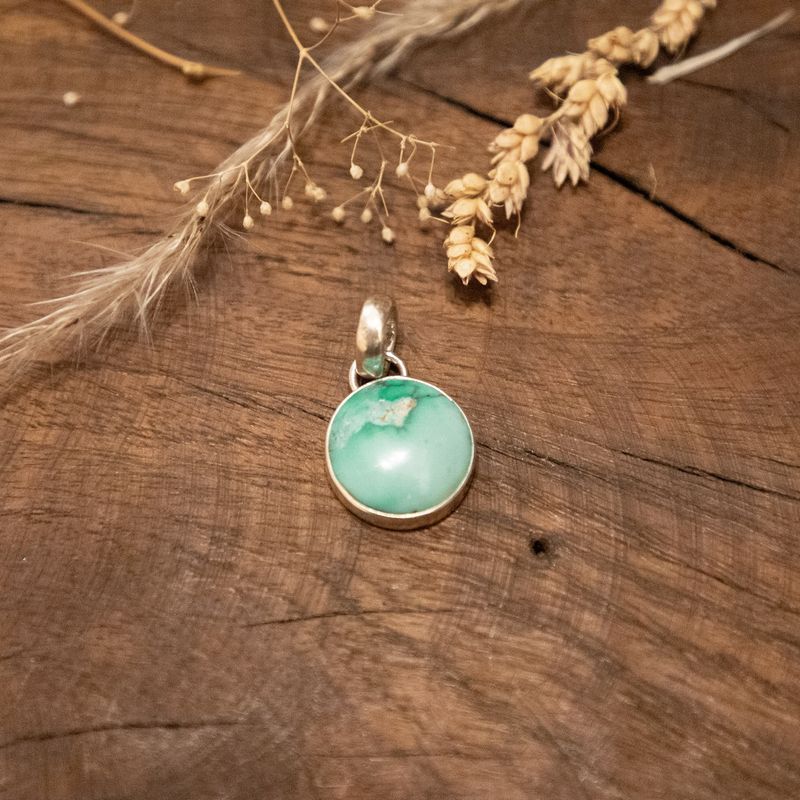 Small Circle Turquoise Pendant