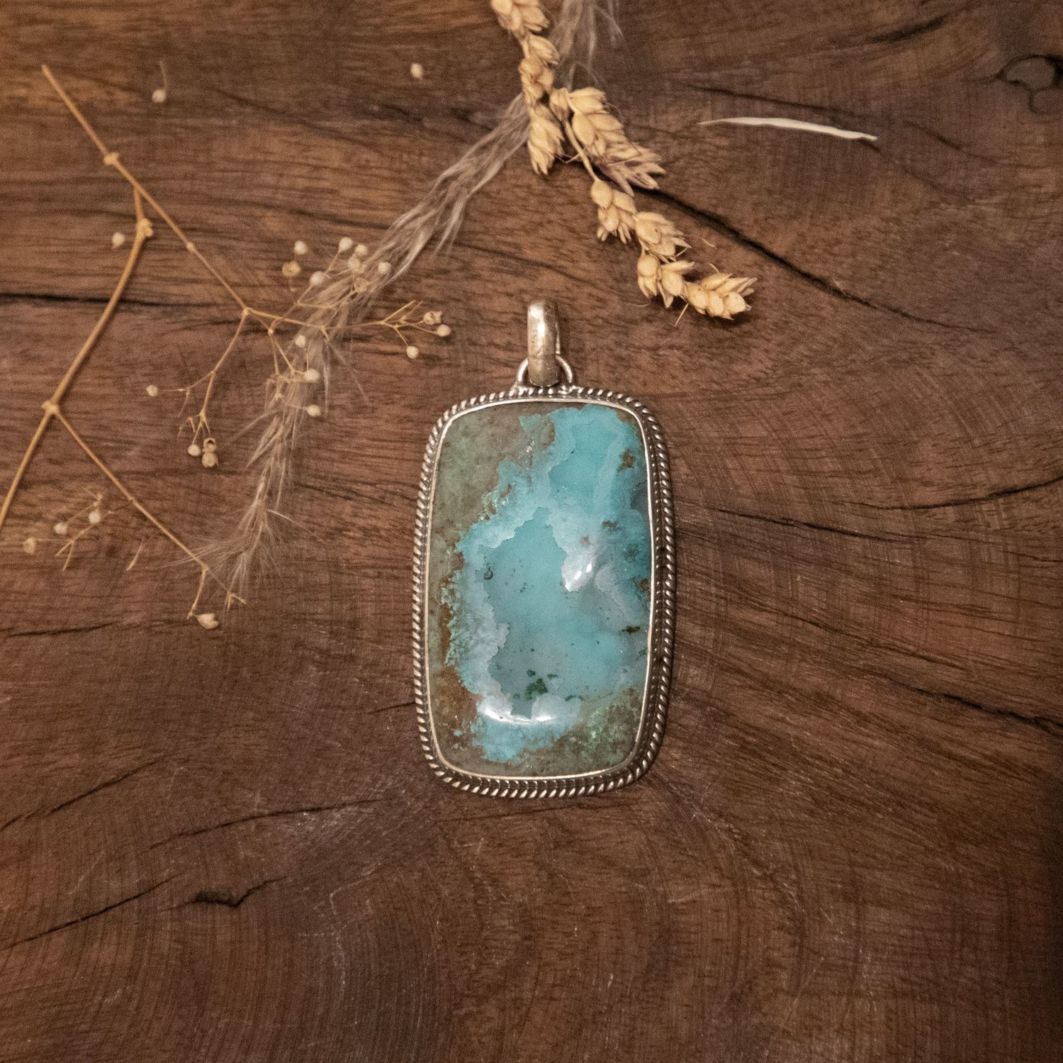 Large Turquoise Rectangular Pendant