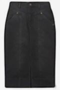 Black Stretch Denim Maxi Skirt - Women's - Stetson