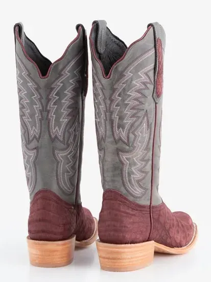 R. Watson Women's Nubuck Rhubarb Caiman Belly Boot