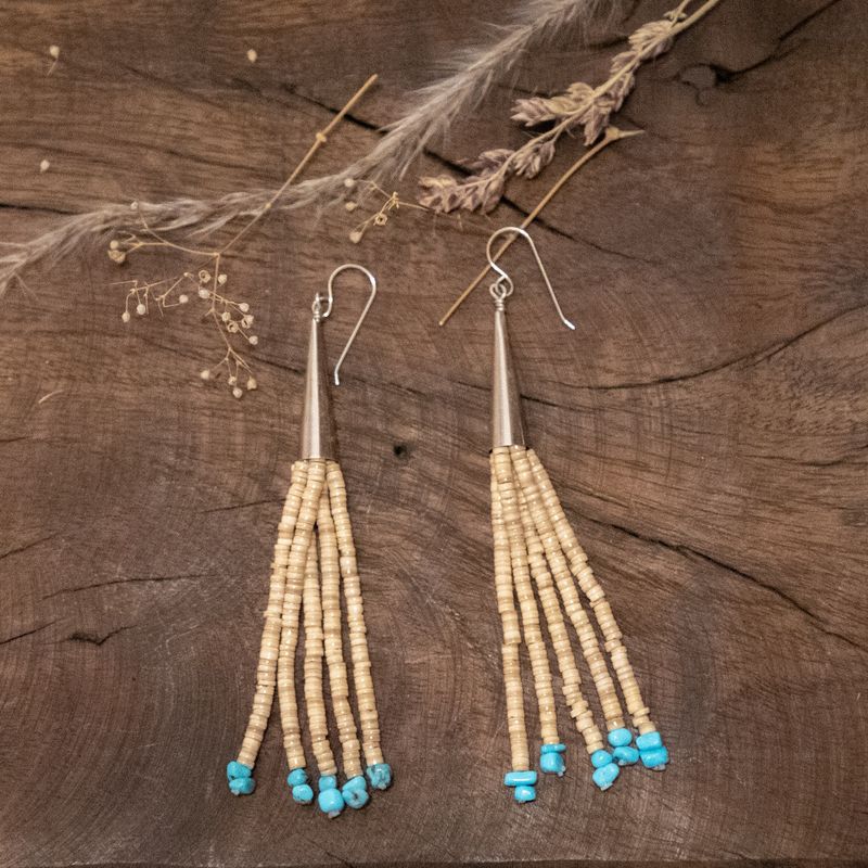 Corraine Smith Turquoise Shell Earrings