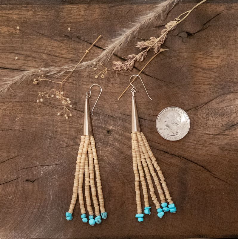 Corraine Smith Turquoise Shell Earrings