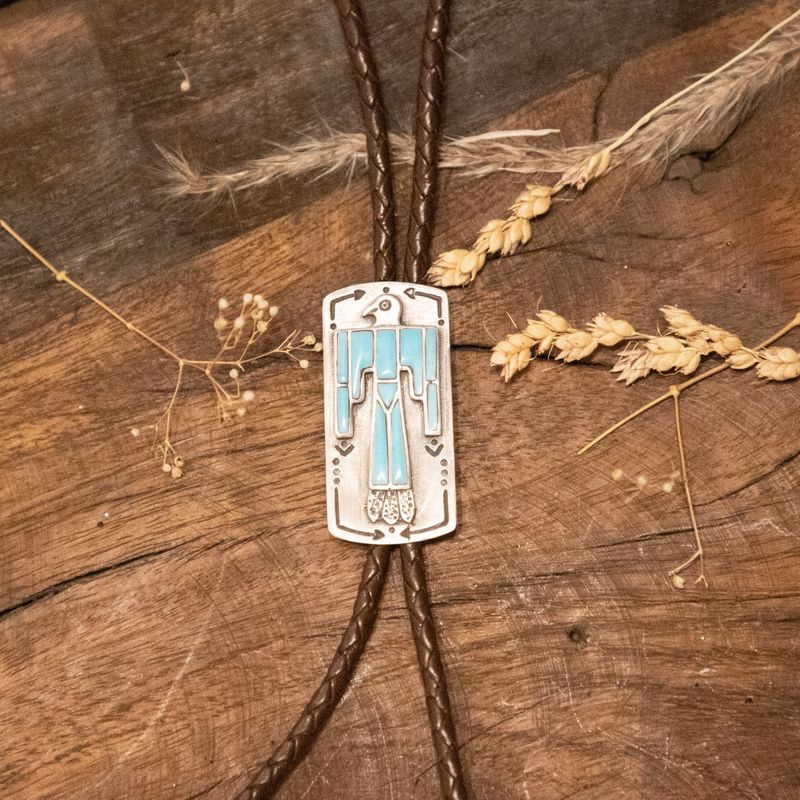 Turquoise Thunderbird Bolo Tie