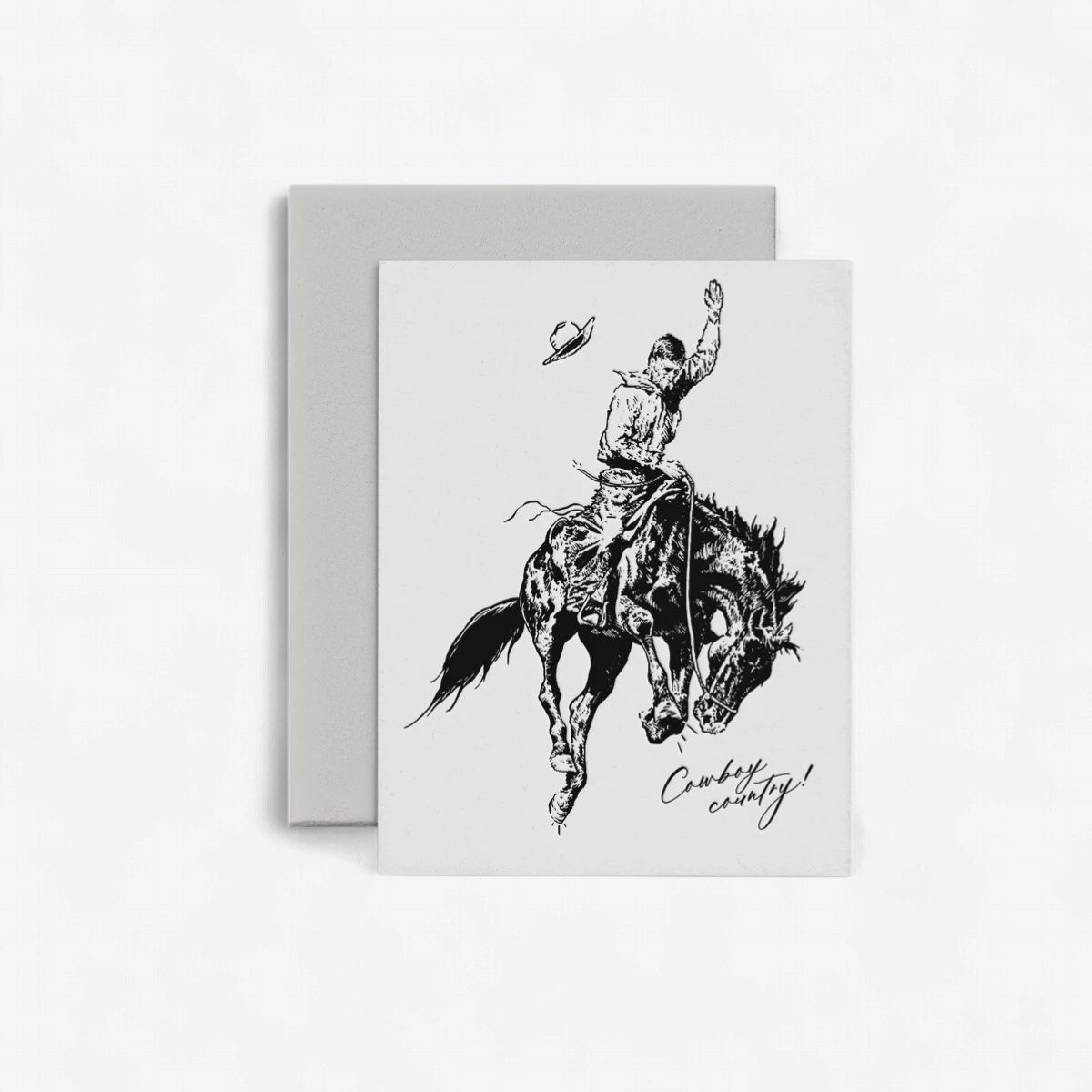 Cowboy No.2 - Letterpress Greeting Card - R. Rebellion